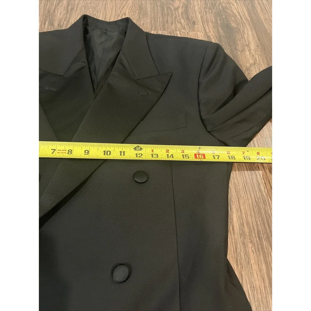 Lubiam 1911 120's Men's 100% Virgin Wool Blazer Size 40L  Color Black Italy